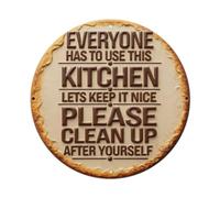 Everyone Has To Use This Kitchen Lets Keep It Nice Plaque en métal | Décoration murale en métal pour café, club, bar, bureau, maison, jardin