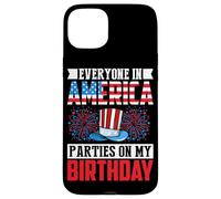 Everyone in America Party on My Birthday Coque pour iPhone 15 Plus
