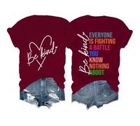 Everyone is Fighting A Battle You Know Nothing About Chemise, Be Kind Chemise Femme Homme, bordeaux, 3XL