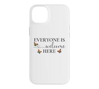 Everyone is Welcome Here Pride Sign Lesbian Butterfly Pride Coque pour iPhone 14 Plus