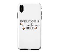 Everyone is Welcome Here Pride Sign Lesbian Butterfly Pride Coque pour iPhone XS Max