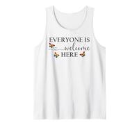 Everyone is Welcome Here Pride Sign Lesbian Butterfly Pride Débardeur