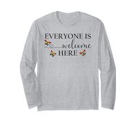 Everyone is Welcome Here Pride Sign Lesbian Butterfly Pride Manche Longue