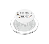 Everyone is Welcome Here Pride Sign Lesbian Butterfly Pride PopSockets PopGrip pour MagSafe