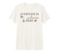 Everyone is Welcome Here Pride Sign Lesbian Butterfly Pride T-Shirt Haut de Gamme