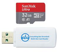 Everything But Stromboli SanDisk Ultra Carte mémoire micro SD compatible avec Wyze Cam Pan, Wyze Cam v2 Smart Camera (SDSQUA4-032G-GN6MN) avec 1 lecteur de carte microSDHC et SD 32 Go