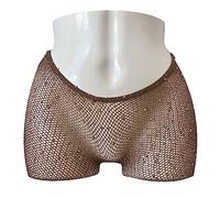 EVERYTHING CROPOVER Bas résille à paillettes dorées VCut Skintone | Collants de carnaval pour femme à la peau noire et marron, Saumon Plus Taille Avec Strass, taille unique plus