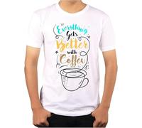 Everything Gets Better with Men Christmas t Shirts Menss Funny Loving Slogans Novelty Cotton Gift31676 Manches Courtes(3X-Large)