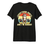 Everything Hurts and I'm Hungry Funny Cat Gym Haltérophilie T-Shirt Haut de Gamme