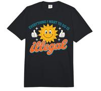 Everything I Want to Do is Illegal Retro Existential Dread Comfort Colors Adult Heavyweight T-Shirt