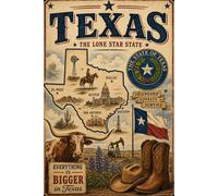 Everything Is Bigger in Texas: Western Cowboy Journal For Men & Women | Texas Travel Notebook, Rustic Vintage Diary, Gift For Texas Lovers, Road Trip Writing Journal, College Ruled