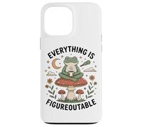 Everything is Figureoutable Frog Champignon Calm Coque pour iPhone 13 Pro Max