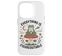 Everything is Figureoutable Frog Champignon Calm Coque pour iPhone 14 Pro
