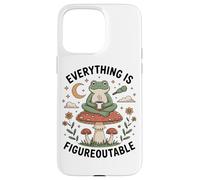 Everything is Figureoutable Frog Champignon Calm Coque pour iPhone 15 Pro Max