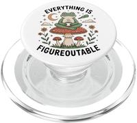 Everything is Figureoutable Frog Champignon Calm PopSockets PopGrip pour MagSafe