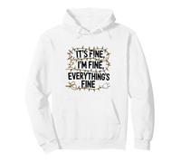 Everything is Fine Christmas Lights Funny Christmas Party Santa Sweat à Capuche