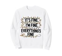 Everything is Fine Christmas Lights Funny Christmas Party Santa Sweatshirt
