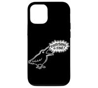 Everything is Fine Funny Crow Meme Dark Humour Raven Coque pour iPhone 12/12 Pro