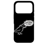 Everything is Fine Funny Crow Meme Dark Humour Raven Coque pour iPhone 17 Pro