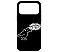 Everything is Fine Funny Crow Meme Dark Humour Raven Coque pour iPhone 17 Pro Max