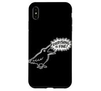 Everything is Fine Funny Crow Meme Dark Humour Raven Coque pour iPhone XS Max