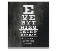 Everything Is In Perfect Focus - Office Cubicle Bedroom Wall Art, Motivational Quote Inspirational Print or Canvas(Framed,08x12inch(20x30cm))