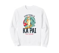 Everything is Ka Pai Chat Surf Funny Motif Nouvelle-Zélande Sweatshirt