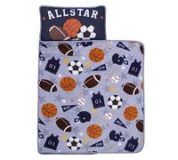 Everything Kids Sports Allstar Tapis de sieste pour enfant Gris, bleu marine, orange et marron