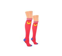 Everything Legwear Sailor Moon Chaussettes hautes pour femme Pointure 37-44, Rose - Sailor Moon, Fits Ladies Shoe Size 4-10