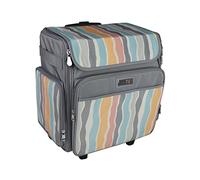 Everything Mary Sac à roulettes, Rayures Grises - Sac fourre-Tout en Papier avec roulettes pour Scrapbooking et Rangement d'art - Étui de Rangement pour boîtes Iris, Fournitures et Accessoires - pour