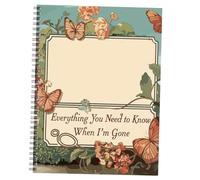 Everything You Need To Know When I'm Gone, End of Life Planner Book UK, Funny After Death Book Planner, Leave Behind I'm Dead Now What Record Keeper
