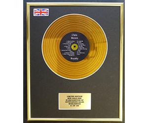 Everythingcollectible Chris Brown/Mini Gold Disc Display/ÉDITION LIMITÉE/COA/Royalty