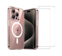Coque Iphone 16 Pro Transparente Compatible Magsafe + 2 Vitres Protection Ecran Evetane