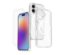 Evetane Coque Anti-Choc Compatible avec Magsafe pour iPhone 17 Transparente + 2 vitres