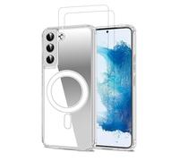 Evetane Coque Anti-Choc Magnétique Compatible avec Magsafe pour Galaxy S22 5g Transparente + 2 vitres