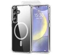EVETANE Coque Samsung Galaxy S24 Magnétique Compatible Magsafe + 2 Vitres Protection Ecran