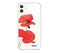 Evetane Coque Compatible avec iPhone 11 360 intégrale Coque Avant arrière Resistant Fine Protection Solide Housse Etui Transparente Coquelicot Motif Tendance