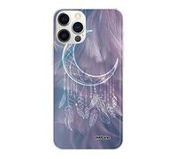 Evetane Coque Compatible avec iPhone 12/12 Pro 360 intégrale Coque Avant arrière Resistant Fine Protection Solide Housse Etui Transparente Lune Attrape Rêve Motif Tendance