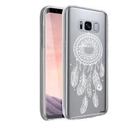 Evetane Coque Compatible avec Samsung Galaxy S8 360 intégrale Coque Avant arrière Resistant Fine Protection Solide Housse Etui Transparente Attrape Reve Blanc Motif Tendance