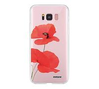Evetane Coque Compatible avec Samsung Galaxy S8 360 intégrale Coque Avant arrière Resistant Fine Protection Solide Housse Etui Transparente Coquelicot Motif Tendance