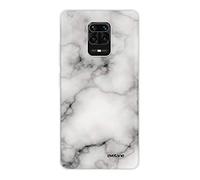 Evetane Coque Compatible avec Xiaomi Redmi Note 9S/Note 9 Pro/Note 9 Pro Max 360 intégrale Coque Avant arrière Resistant Fine Protection Solide Housse Etui Transparente Marbre Blanc Motif Tendance