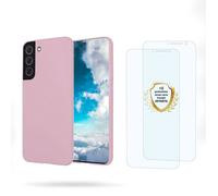 EVETANE Coque compatible Galaxy S22 5g antichoc Rose + 2 vitres