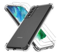 EVETANE Coque Samsung Galaxy S22 5G Antichoc Silicone Coins Renforcés + 2 Vitres en verre trempé Protection écran