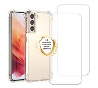 EVETANE Coque compatible Galaxy S24 Plus antichoc Transparente + 2 vitres