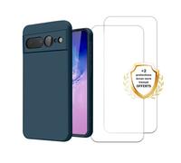 Evetane Coque pour Pixel 7 Pro Antichoc Bleu + 2 vitres