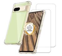 EVETANE Coque compatible Pixel 7a antichoc Transparente + 2 vitres