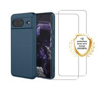 EVETANE Coque compatible Pixel 8 antichoc Bleu Marine + 2 vitres