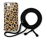 EVETANE Coque cordon compatible iPhone 7/8/ iPhone SE 2020/ 2022 - Modèle : Léopard Beige