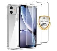 EVETANE Coque iPhone 11 Antichoc Silicone + 2 Vitres en verre trempé Protection écran