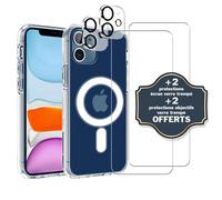 EVETANE Coque iPhone 12 Mini Antichoc compatible Magsafe + 2 Protections écran et 2 protections Objectif Caméra